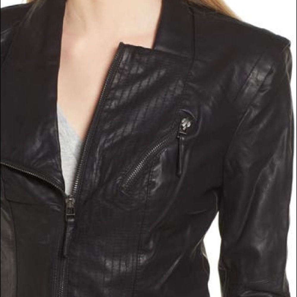 ✨HP✨Faux Leather Jacket✨ - Picture 5 of 10
